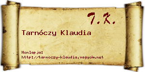Tarnóczy Klaudia névjegykártya